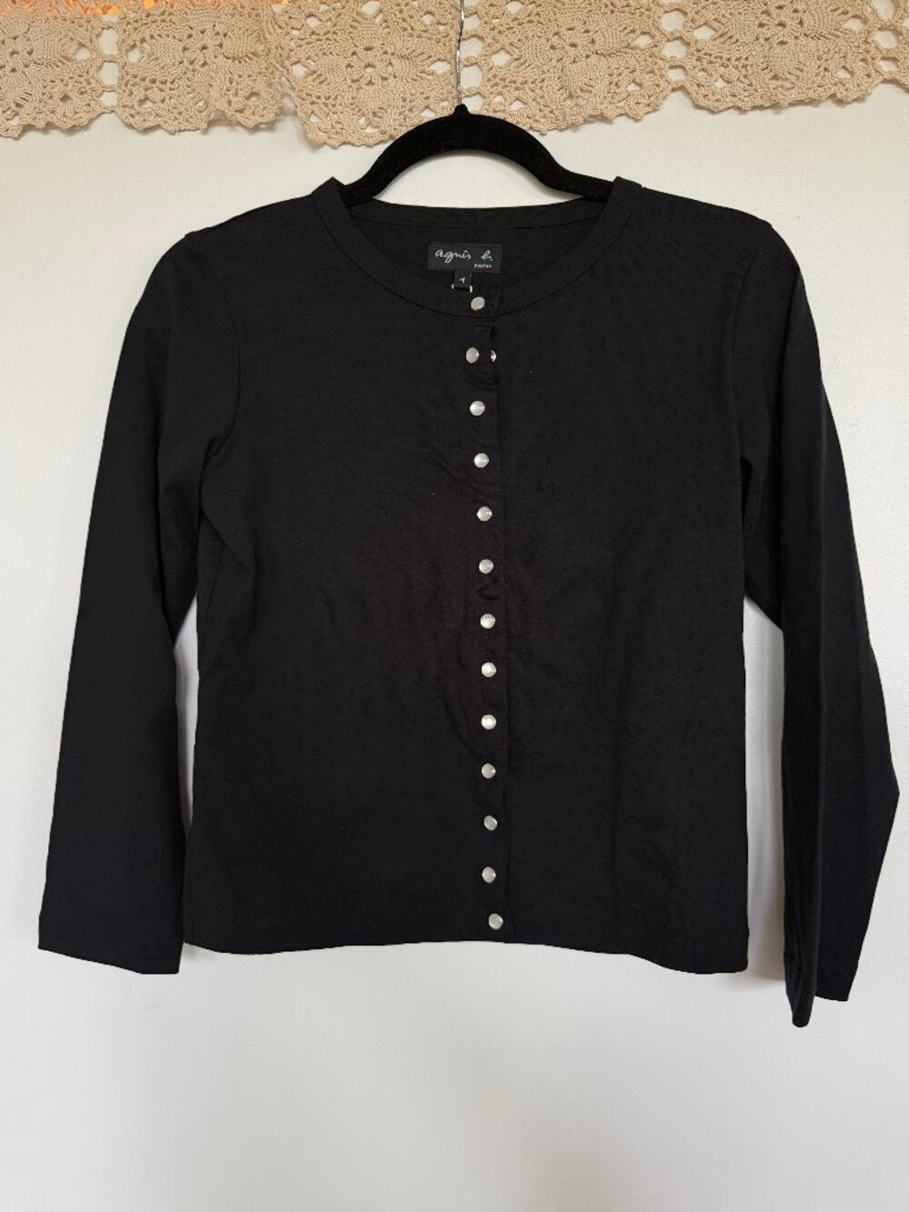 NWT Agnès B. Le Petit Black Cardigan (Sz 1)